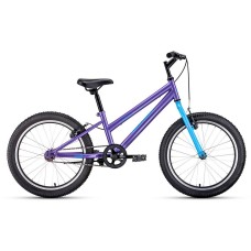 Велосипед Altair ALTAIR MTB HT 20 LOW (20" 1 ск. рост. 10.5") 2022, фиолетовый/голубой, IBK22AL20087
