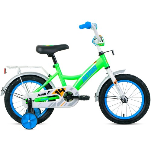 Велосипед Altair ALTAIR KIDS 14 (рост) ярко-зеленый/синий 2022 год