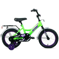 Велосипед Altair ALTAIR KIDS 14 (14" 1 ск.) 2022, ярко-зеленый/фиолетовый, IBK22AL14098