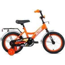Велосипед Altair ALTAIR KIDS 14 (14" 1 ск.) 2022, ярко-оранжевый/белый, IBK22AL14099