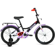 Велосипед Altair ALTAIR KIDS 18 (18" 1 ск.) 2022, черный/белый, IBK22AL18110