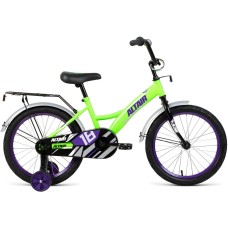 Велосипед Altair ALTAIR KIDS 18 (18" 1 ск.) 2022, ярко-зеленый/фиолетовый, IBK22AL18112