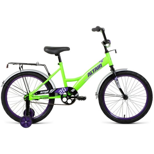 Велосипед Altair ALTAIR KIDS 20 (13"рост) ярко-зеленый/фиолетовый 2022 год