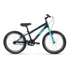 Велосипед Altair ALTAIR MTB HT 20 1.0 (20" 1 ск. рост. 10.5") 2022, темно-синий/бирюзовый, IBK22AL20076