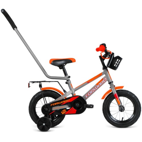 Велосипед Forward METEOR 12 (рост) серый/оранжевый 2022 год