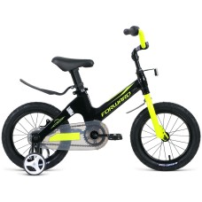 Велосипед Forward COSMO 14 (14" 1 ск.) 2022, черный/зеленый, IBK22FW14164