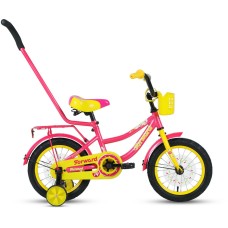 Велосипед Forward FUNKY 14 (14" 1 ск.) 2022, фиолетовый/желтый, IBK22FW14224