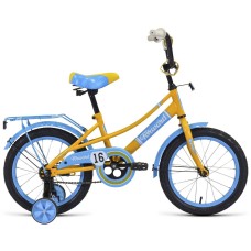 Велосипед Forward AZURE 16 (16" 1 ск.) 2022, желтый/голубой, IBK22FW16122
