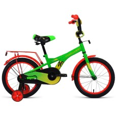 Велосипед Forward CROCKY 16 (16" 1 ск.) 2022, зеленый/оранжевый, IBK22FW16208