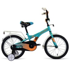 Велосипед Forward CROCKY 16 (16" 1 ск.) 2022, бирюзовый/оранжевый, IBK22FW16211