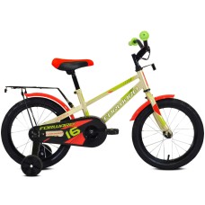 Велосипед Forward METEOR 16 (16" 1 ск.) 2022, серый/зеленый, IBK22FW16257
