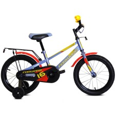 Велосипед Forward METEOR 16 (16" 1 ск.) 2022, серый/желтый, IBK22FW16260