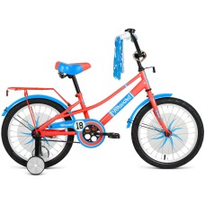 Велосипед Forward AZURE 18 (18" 1 ск.) 2022, коралловый/голубой, IBK22FW18126