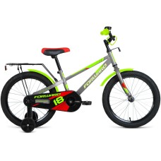 Велосипед Forward METEOR 18 (18" 1 ск.) 2022, серый/зеленый, IBK22FW18264