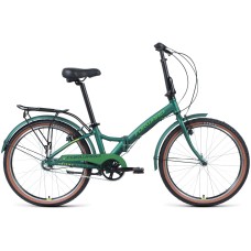 Велосипед Forward ENIGMA 24 3.0 (24" 3 ск. рост. 14") 2022, зеленый матовый/желтый, IBK22FW24629