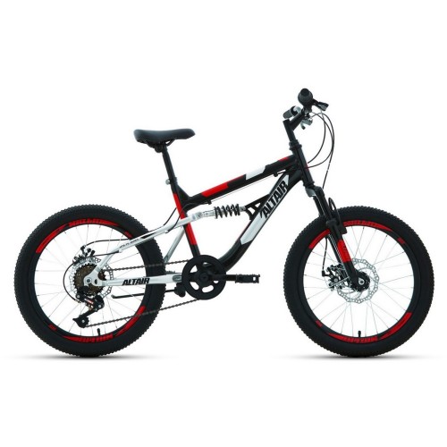 Велосипед Altair ALTAIR MTB FS 20 D (14"рост) черный/красный 2022 год