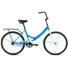 Велосипед Altair ALTAIR CITY 24 (24" 1 ск. рост. 16") 2022, голубой/белый, RBK22AL24011