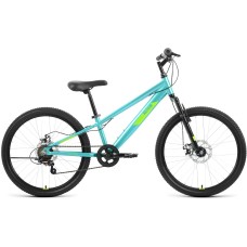 Велосипед Altair AL 24 D (24" 7 ск. рост. 12") 2022, бирюзовый/зеленый, RBK22AL24190