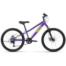 Велосипед Altair AL 24 D (24" 7 ск. рост. 12") 2022, фиолетовый/зеленый, RBK22AL24191
