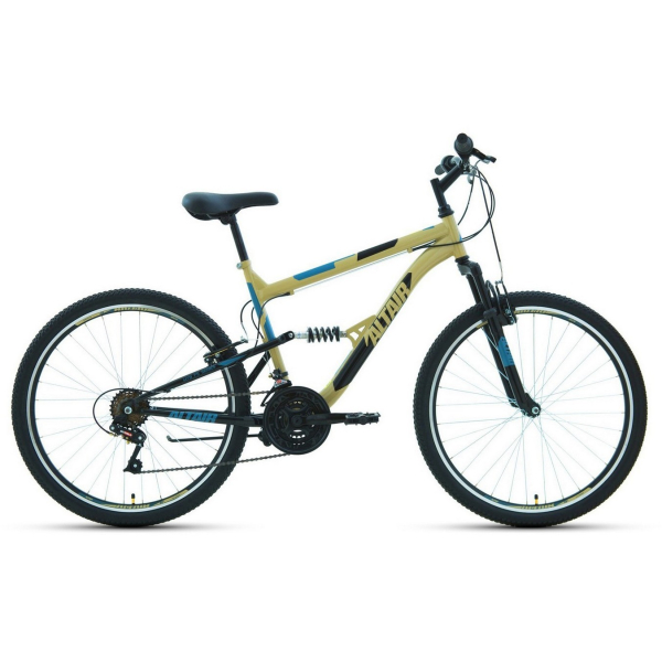 Велосипед Altair ALTAIR MTB FS 26 1.0 (16"рост) бежевый/черный 2022 год