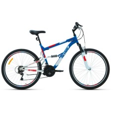 Велосипед Altair ALTAIR MTB FS 26 1.0 (26" 18 ск. рост. 16") 2022, синий/красный, RBK22AL26058