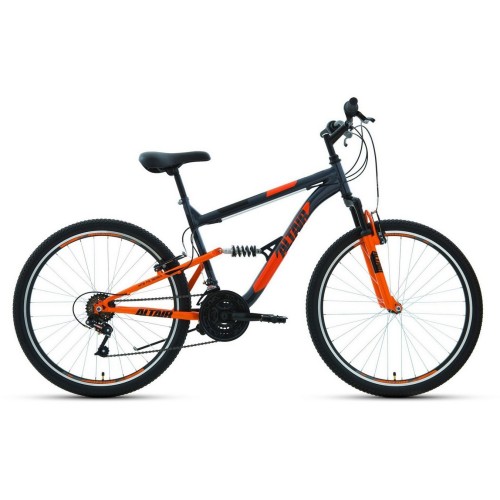Велосипед Altair ALTAIR MTB FS 26 1.0 (16"рост) темно-серый/оранжевый 2022 год