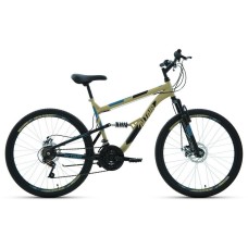 Велосипед Altair ALTAIR MTB FS 26 2.0 D (26" 18 ск. рост. 16") 2022, бежевый/черный, RBK22AL26066