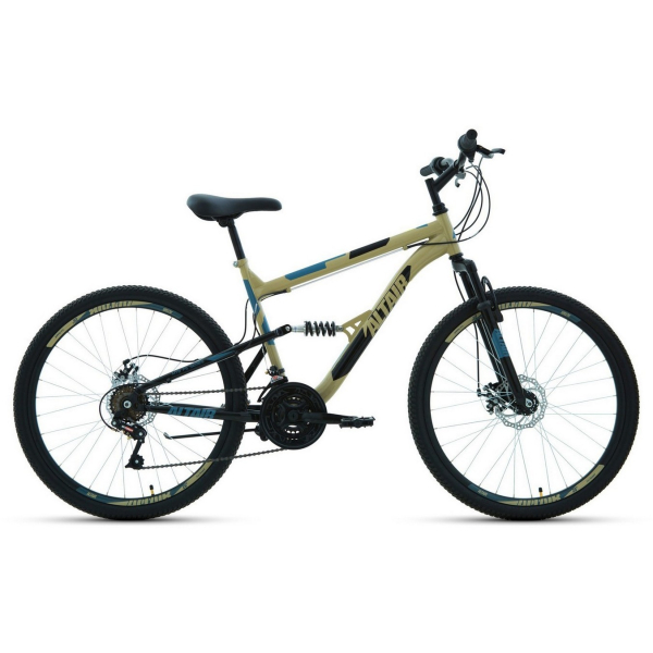 Велосипед Altair ALTAIR MTB FS 26 2.0 D (16"рост) бежевый/черный 2022 год