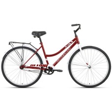 Велосипед Altair ALTAIR CITY 28 low (28" 1 ск. рост. 19") 2022, темно-красный/белый, RBK22AL28022