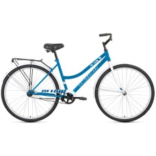 Велосипед Altair ALTAIR CITY 28 low (28" 1 ск. рост. 19") 2022, голубой/белый, RBK22AL28024