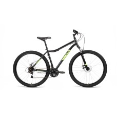 Велосипед Altair ALTAIR MTB HT 29 2.0 D (29" 21 ск. рост. 17") 2022, черный/ярко-зеленый, RBK22AL29158