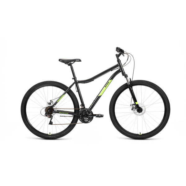 Велосипед Altair ALTAIR MTB HT 29 2.0 D (21"рост) черный/ярко-зеленый 2022 год