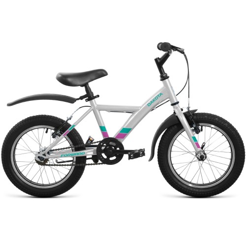 Велосипед Forward DAKOTA 16 (рост) серый/фиолетовый 2022 год