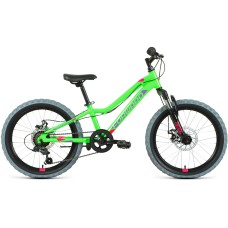 Велосипед Forward TWISTER 20 2.0 D (20" 7 ск. рост. 10.5") 2022, ярко-зеленый/фиолетовый, RBK22FW20044
