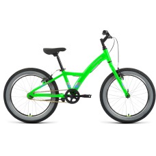 Велосипед Forward COMANCHE 20 1.0 (20" 1 ск. рост. 10.5") 2022, ярко-зеленый/голубой, RBK22FW20571
