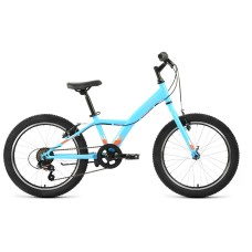 Велосипед Forward DAKOTA 20 1.0 (20" 6 ск. рост. 10.5") 2022, голубой/ярко-оранжевый, RBK22FW20582