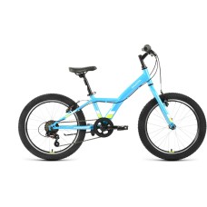 Велосипед Forward DAKOTA 20 1.0 (20" 6 ск. рост. 10.5") 2022, бирюзовый/ярко-зеленый, RBK22FW20583