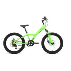 Велосипед Forward DAKOTA 20 2.0 D (20" 6 ск. рост. 10.5") 2022, ярко-зеленый/ярко-оранжевый, RBK22FW20585