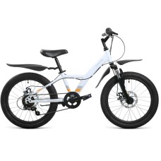 Велосипед Forward DAKOTA 20 2.0 D (20" 6 ск. рост. 10.5") 2022, белый/оранжевый, RBK22FW20587