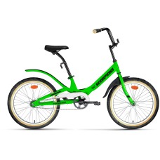 Велосипед Forward SCORPIONS 20 1.0 (20" 1 ск. рост. 10.5") 2022, ярко-зеленый/черный, RBK22FW20804