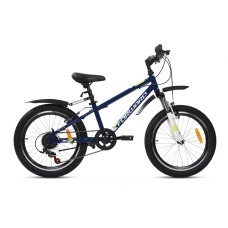 Велосипед Forward UNIT 20 2.2 (20" 6 ск. рост. 10.5") 2022, темно-синий/белый, RBK22FW20830