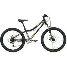 Велосипед Forward TITAN 24 2.0 D (24" 6 ск. рост. 12") 2022, черный/оранжевый, RBK22FW24023