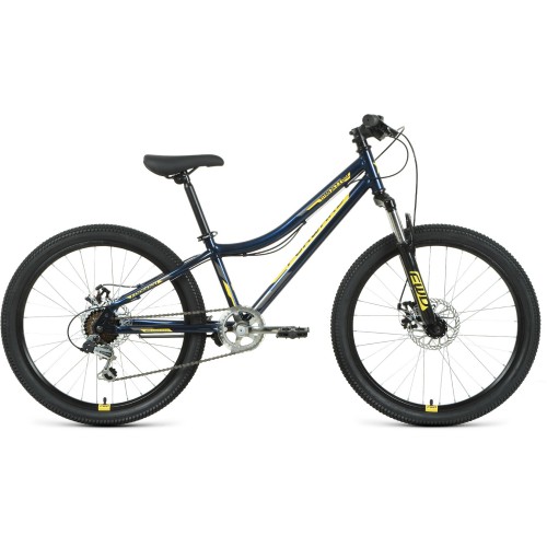 Велосипед Forward TITAN 24 2.0 D (12"рост) темно-синий/золотой 2022 год