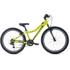 Велосипед Forward TWISTER 24 1.0 (24" 7 ск. рост. 12") 2022, зеленый/фиолетовый, RBK22FW24048
