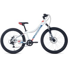 Велосипед Forward TWISTER 24 2.0 D (24" 7 ск. рост. 12") 2022, белый/красный, RBK22FW24053