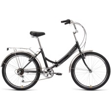 Велосипед Forward VALENCIA 24 2.0 (24" 6 ск. рост. 16") 2022, черный/оранжевый, RBK22FW24075