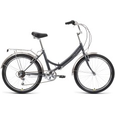 Велосипед Forward VALENCIA 24 2.0 (24" 6 ск. рост. 16") 2022, темно-серый/зеленый, RBK22FW24076