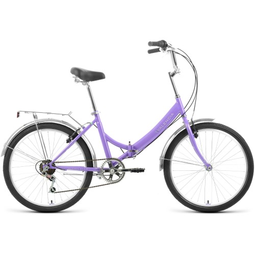 Велосипед Forward VALENCIA 24 2.0 (16"рост) фиолетовый/зеленый 2022 год