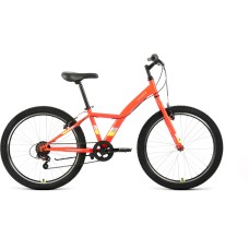 Велосипед Forward DAKOTA 24 1.0 (24" 6 ск. рост. 13") 2022, красный/желтый, RBK22FW24591