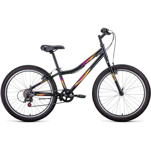 Велосипед Forward IRIS 24 1.0 (12"рост) темно-серый/розовый 2022 год
